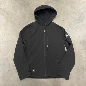 Quicksilver hoodies soft shell black‎ full zip embroidered jacket
